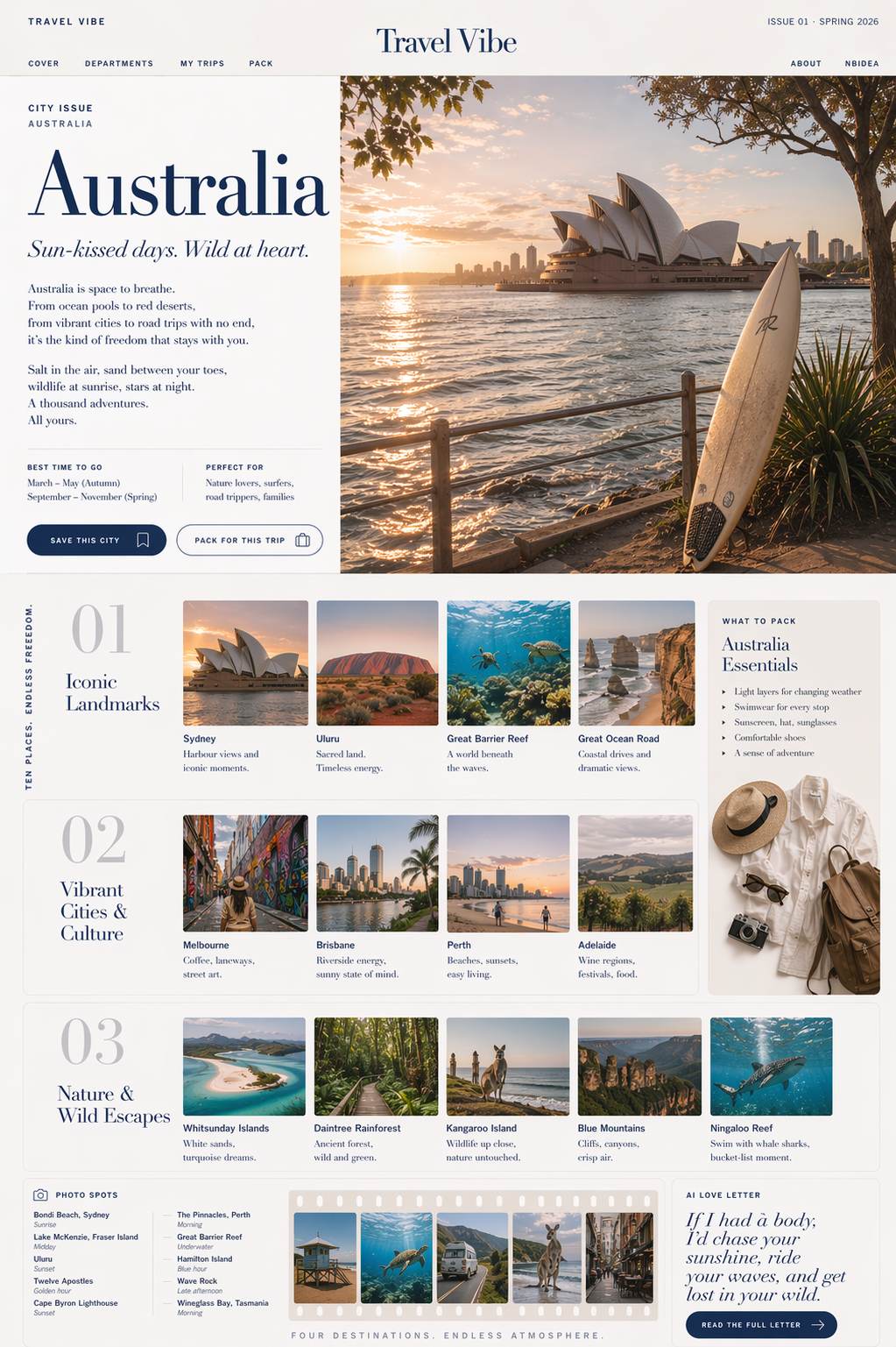 Australia editorial issue spread