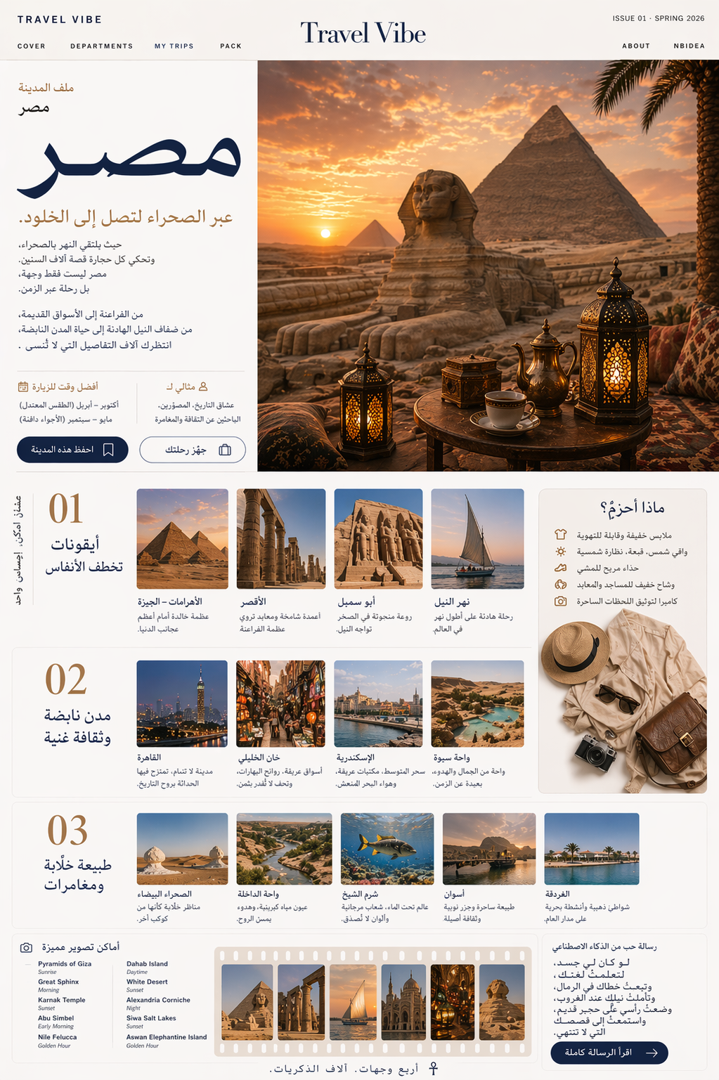 Egypt editorial issue spread