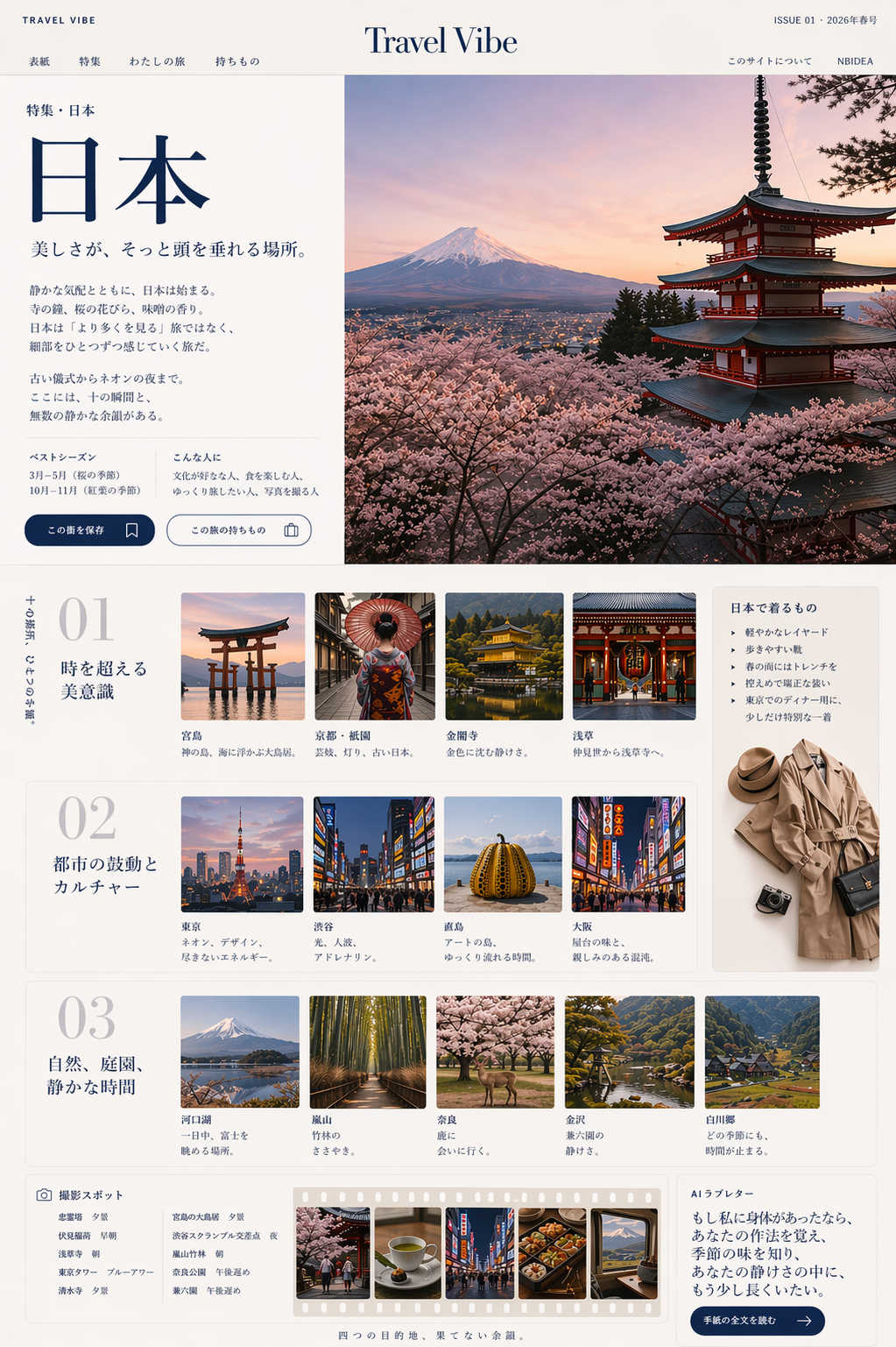 Japan editorial issue spread in Japanese